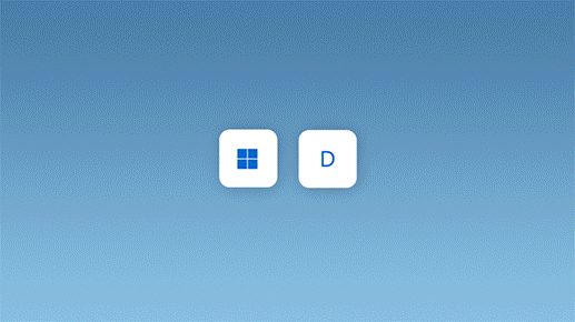 Animācija, kurā redzama Windows logotipa taustiņa, Shift un pluszīmes nospiešana, lai iegūtu ekrānuzņēmumu