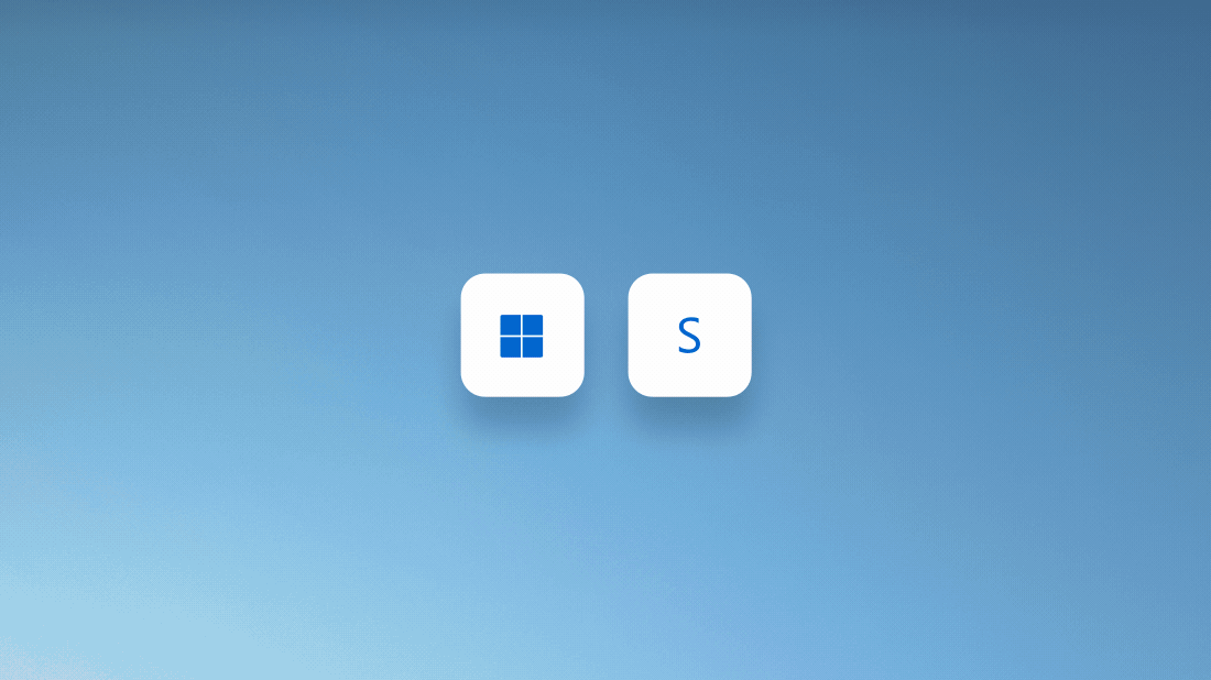 Windows 11-skjerm med søkevindu åpent