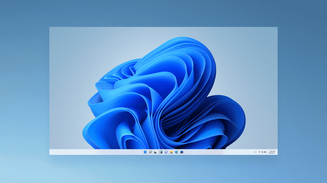 Schermata di Windows 11 con widget