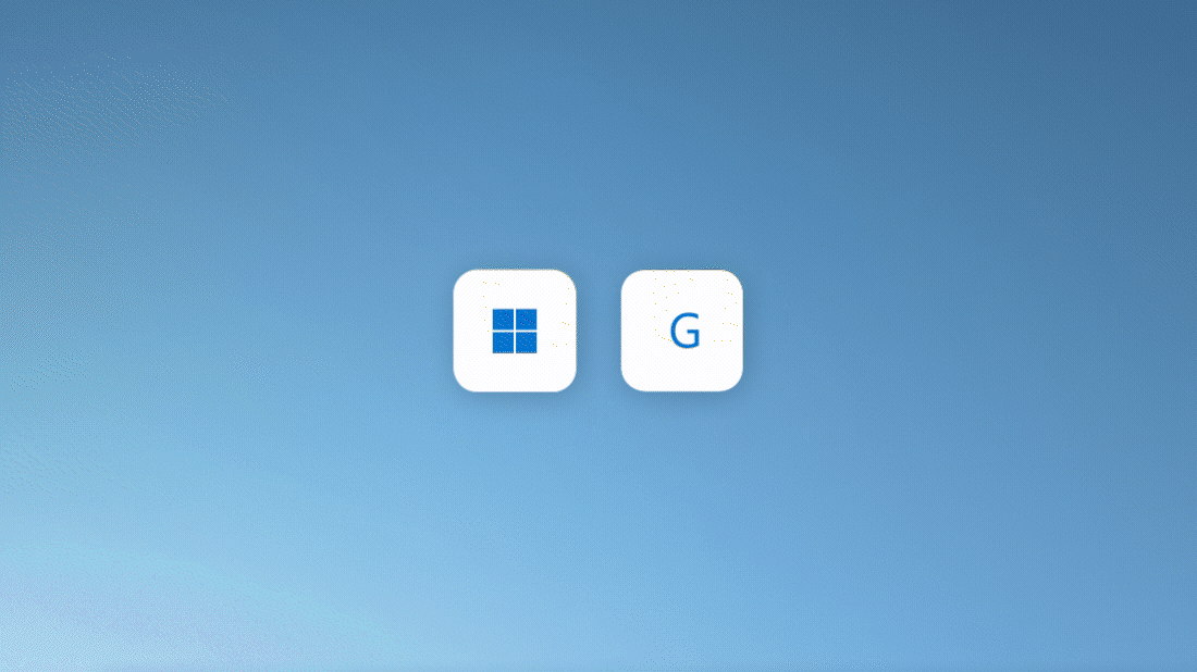 Windows-tangenten plus G-tangenten nedtryckt för att öppna Xbox Game Bar över Minecraft