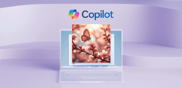 Imágenes en rotación de una mariposa sobre una rama de un cerezo sobre un portátil de cristal.