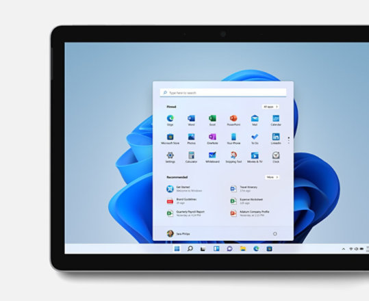 Surface Go 3 featuring Windows 11.