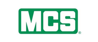 A green and white sign with the letters MCS.