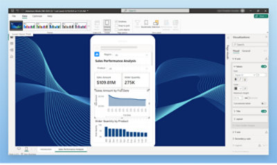 Captura de pantalla del panel que muestra el análisis de rendimiento de ventas en tiempo real con gráficos relacionados