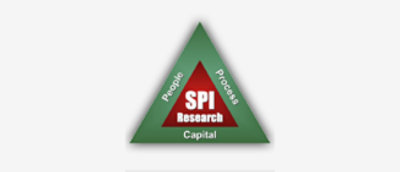 A logo with the letters "spi" in the center, encompassed by the words people,process and capital in a triangular format.