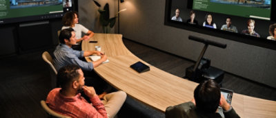 multiple people's looking to big screen.