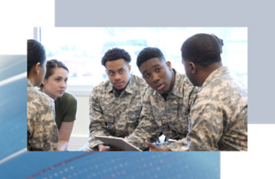 A group of people talking with eatch other.