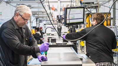 people working in a lab