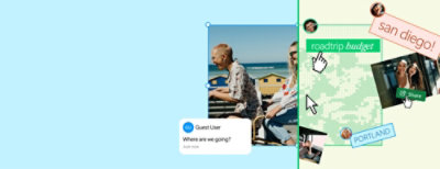 Một người đang đứng trên băng ghế có văn bản San Diego!.