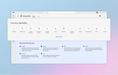 Discover Connections, access Resources, and explore additional Viva apps for enhanced collaboration and productivity