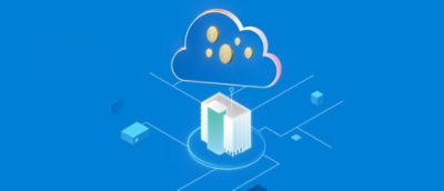 A cloud computing diagram with a cloud and a server.