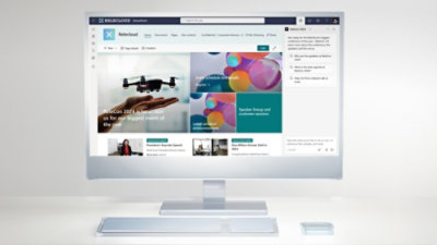 최신 업데이트 대시보드를 보여 주는 컴퓨터 인터페이스