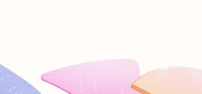 A close-up shot of a blue, orange and purple colours.