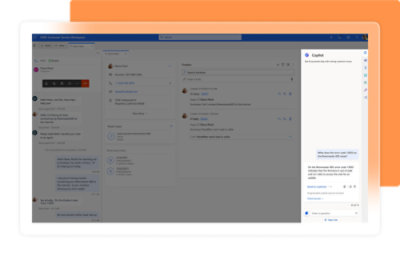 Na ekranie komputerowym jest wyświetlany interfejs czatu.