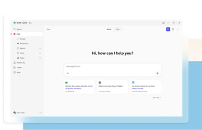 Microsoft 365 Copilot Chat with a Copilot Chat prompt window
