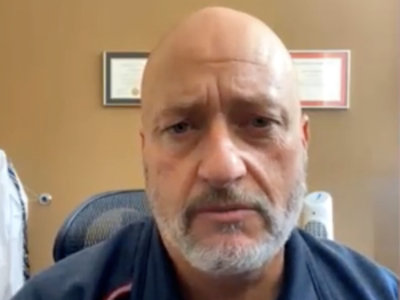 A close-up of a person's face.