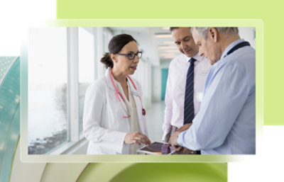 A group of doctors discussing something.