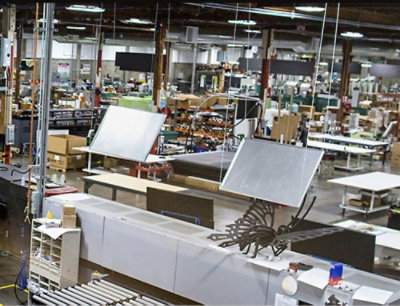 A room with multiple tools and machinery