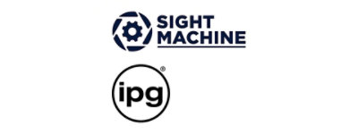 A black and white logo with the text ipg.