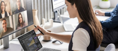 A close-up of a woman smiling