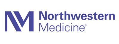 Et nærbilde av Northwestern Medicine®-logoen med bokstaven M i lilla mot en hvit bakgrunn.