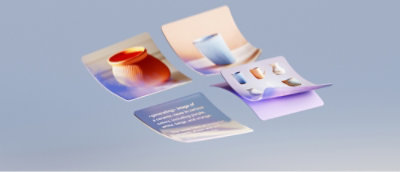 Image 42:  Several cards with images placed on a table