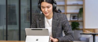 A women working in a tab