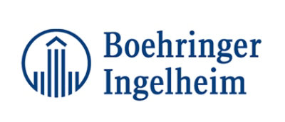 A logo with blue text that reads Boehringer Ingelheim.