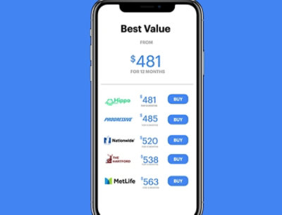 Μια οθόνη τηλεφώνου που εμφανίζει διάφορα λογότυπα και κείμενο σχετικά με τα προγράμματα τιμολόγησης και αξίας.