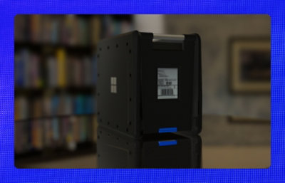 Black machine with digit.