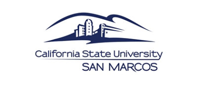 Et logo med teksten California State University San Marcos.