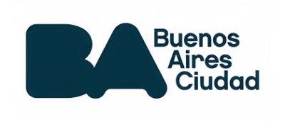 A blue logo with the text BA Buenos Aires Ciudad on a white background.