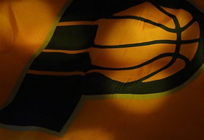 A black square with a yellow border.