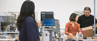 A group of people in a room.