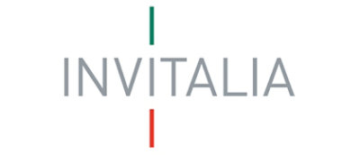 A close-up of a logo with the text INVITALIA.