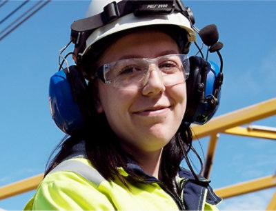 A close-up of a person wearing a helmet and goggles.