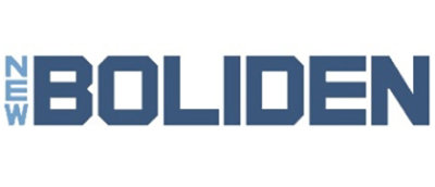 A blue text reading BOLIDEN on a white background.