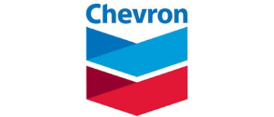 A logo with the text Chevron and red, blue, and white elements.