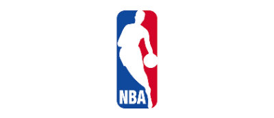 A logo of a basketball player with the text NBA.