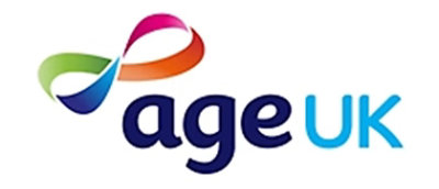 A colorful logo with the text Age UK on a white background.