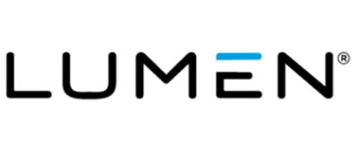 A black and blue logo with the text LUMEN in bold letters on a white background.