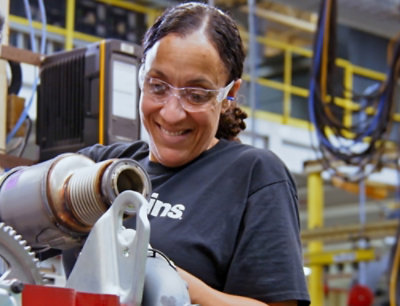 A women working in factory