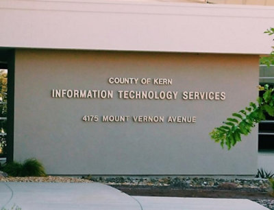 A COUNTY OF KERN ITS on buliding wall