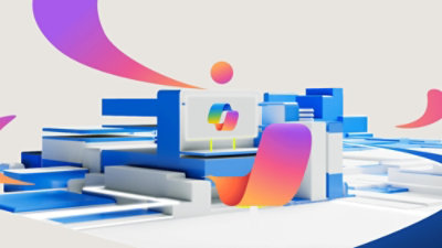 Un écran d'ordinateur affichant un ruban coloré sur fond blanc.