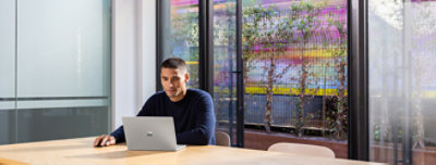 Man working on the laptop