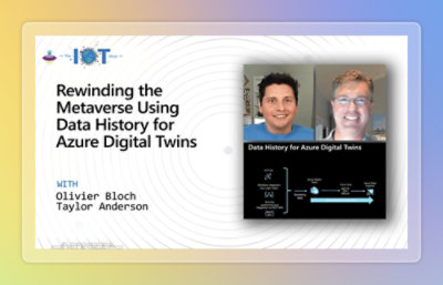Presentation slide on Azure Digital Twins data history