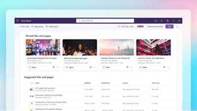 Zakačene i predložene datoteke i teme u usluzi Viva Topics