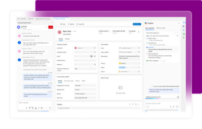 Screenshot of a project or CRM software interface showing task details, activity tabs, comments, and navigation panels in a clean digital workspace.