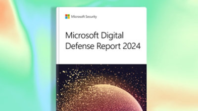 A book cover featuring the text Microsoft Security Microsoft Digital Defense Report 2024.