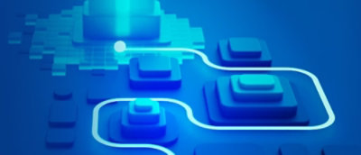 Sinine ja valge taust ruutude ja valge joonega.